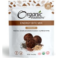 Organic Energy Bite Mix, Chocolate, 7.8 oz (220 g), Organic Traditions