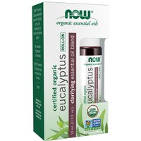 Organic Eucalyptus Essential Oil Blend Roll-On, 10 ml, NOW Foods