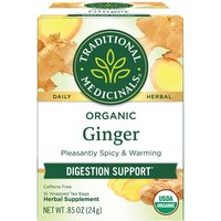 Organic Ginger Tea, 16 Tea Bags, Traditional Medicinals Teas