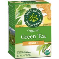 Organic Green Tea Ginger, 16 Tea Bags, Traditional Medicinals Teas