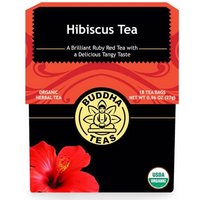 Organic Hibiscus Tea, 18 Tea Bags, Buddha Teas