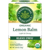 Organic Lemon Balm Tea, 16 Tea Bags, Traditional Medicinals Teas