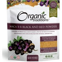 Organic Maca X-6 Black & Red Powder, 5.3 oz (150 g), Organic Traditions