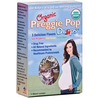 Organic Preggie Pop Drops Variety, Morning Sickness Remedy, 12 Pieces, Three Lollies LLC