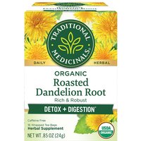 Organic Roasted Dandelion Root Tea, 16 Tea Bags, Traditional Medicinals Teas