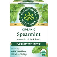 Organic Spearmint Tea, 16 Tea Bags, Traditional Medicinals Teas