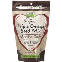 Organic Triple Omega Seed Mix, Nutritious Snack, 12 oz, NOW Foods