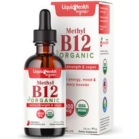 Organic Vitamin B12, Pure Methyl B12 Drops, 2 oz, Liquid Health