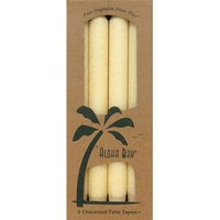 Palm Tapers 9 Inch, Unscented, Cream, 4 Candles, Aloha Bay
