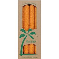 Palm Tapers 9 Inch, Unscented, Orange, 4 Candles, Aloha Bay