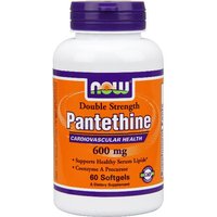Pantethine 600 mg Double Strength, 60 Softgels, NOW Foods