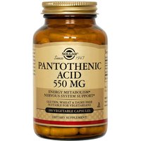 Pantothenic Acid 550 mg, 100 Vegetable Capsules, Solgar