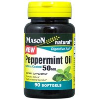 Peppermint Oil 50 mg, 90 Softgels, Mason Natural