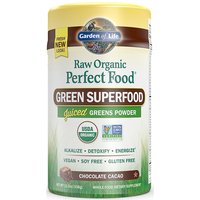 Perfect Food Raw Organic Green Superfood Powder - Chocolate Cacao, 11.9 oz (338 g), Garden of Life