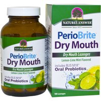 PerioBrite Dry Mouth Lozenge - Lemon Lime Mint, 100 Lozenges, Natures Answer