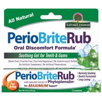 PerioBriteRub Topical Rub, Soothing Gel for Teeth & Gums, 0.5 oz, Natures Answer