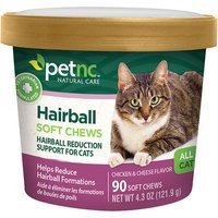 PetNC Cat Hairball Soft Chews, Chicken & Cheese Flavor, 90 ct, 21st Century Animal HealthCare