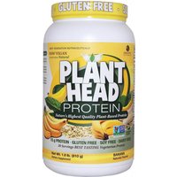 Plant Head Protein Shake - Banana, 1.8 lb, Genceutic Naturals