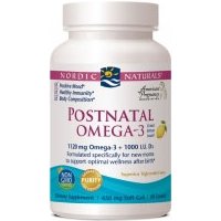 Postnatal Omega-3, Purified Deep Sea Fish Oil - Lemon Flavor, 60 Softgels, Nordic Naturals
