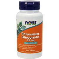 Potassium Gluconate 99 mg, 100 Tablets, NOW Foods