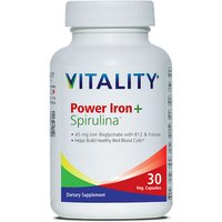 Power Iron + Spirulina, 30 Vegetable Capsules, Vitality