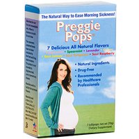 Preggie Pops Variety, Natural Way to Ease Morning Sickness, 7 Lollipops, Three Lollies LLC