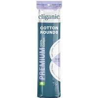 Premium Cotton Rounds, 100 Count, Cliganic
