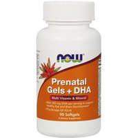 Prenatal Gels + DHA, Multivitamins & Minerals, 90 Softgels, NOW Foods
