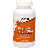 Prenatal Gels + DHA, Multiple Vitamins, 180 Softgels, NOW Foods