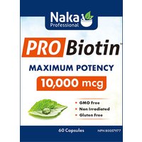 Pro Biotin 10,000 mcg, Maximum Potency, 60 Capsules, Naka Herbs & Vitamins