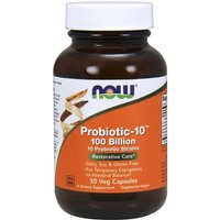 Probiotic-10, 100 Billion, 10 Strains of Probiotic Bacteria, 30 Vegetarian Capsules, NOW Foods
