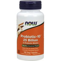 Probiotic-10, 25 Billion, Healthy Intestinal Flora, 100 Vegetarian Capsules, NOW Foods