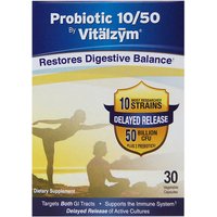 Probiotic 10/50 by Vitalzym, 30 Vegetable Capsules, World Nutrition