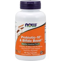 Probiotic-10 & Bifido Boost Caps, 90 Veg Capsules, NOW Foods