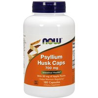 Psyllium Husk 700 mg Plus Apple Pectin, 180 Capsules, NOW Foods