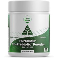 PureHMO Tri-Prebiotic Powder, HMO + GOS + Inulin FOS, 30 Servings, Layer Origin Nutrition
