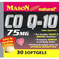 Co Q-10 75 mg, 30 Softgels, Mason Natural