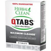QTabs Maximum Strength Cleansing Formula (Quick Tabs), 10 Tablets, Herbal Clean Detox
