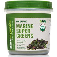 Raw Organic Marine Super Greens Powder, 8 oz, BareOrganics Superfoods