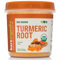 Raw Organic Turmeric Root Powder, 8 oz, BareOrganics Superfoods