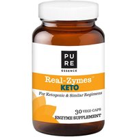 Real-Zymes Keto, Digestive Enzymes Supplement, 30 Vegetarian Capsules, Pure Essence Labs