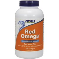 Red Omega (Red Yeast Rice plus CoQ10 & Omega-3), 180 Softgels, NOW Foods