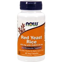 Red Yeast Rice 600 mg with CoQ10 30 mg, 60 Vegetarian Capsules, NOW Foods