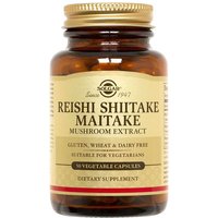 Reishi Shiitake Maitake Mushroom Extract, 50 Vegetable Capsules, Solgar