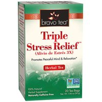 Triple Stress Relief Herbal Tea, 20 Tea Bags, Bravo Tea