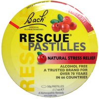 Rescue Pastilles - Cranberry Flavor, 50 g, Bach Original Flower Remedies