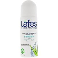 Lafes Roll On Deodorant - Fresh, 2.5 oz, Natural BodyCare
