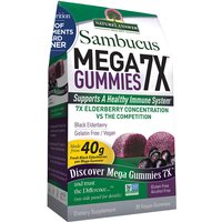 Sambucus Mega Gummies 7X, Chewable Black Elderberry, 30 Gummies, Natures Answer