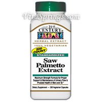 Saw Palmetto Extract 200 Vegetarian Capsules, 21st Century Health Care