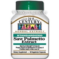 Saw Palmetto Extract 60 Vegetarian Capsules, 21st Century Health Care